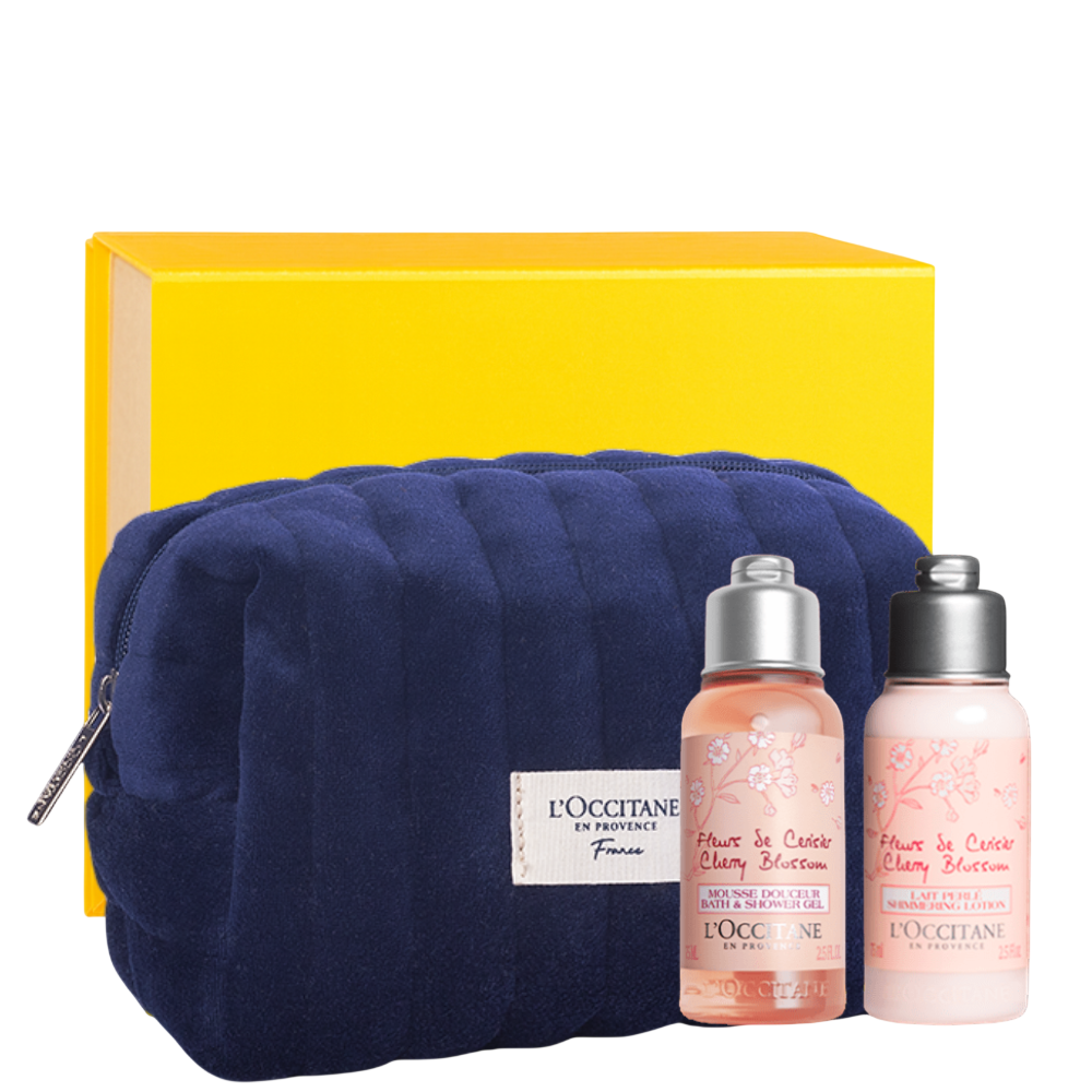 Presente Travel Size Flor de Cerejeira: Sabonete e Loção Corporal